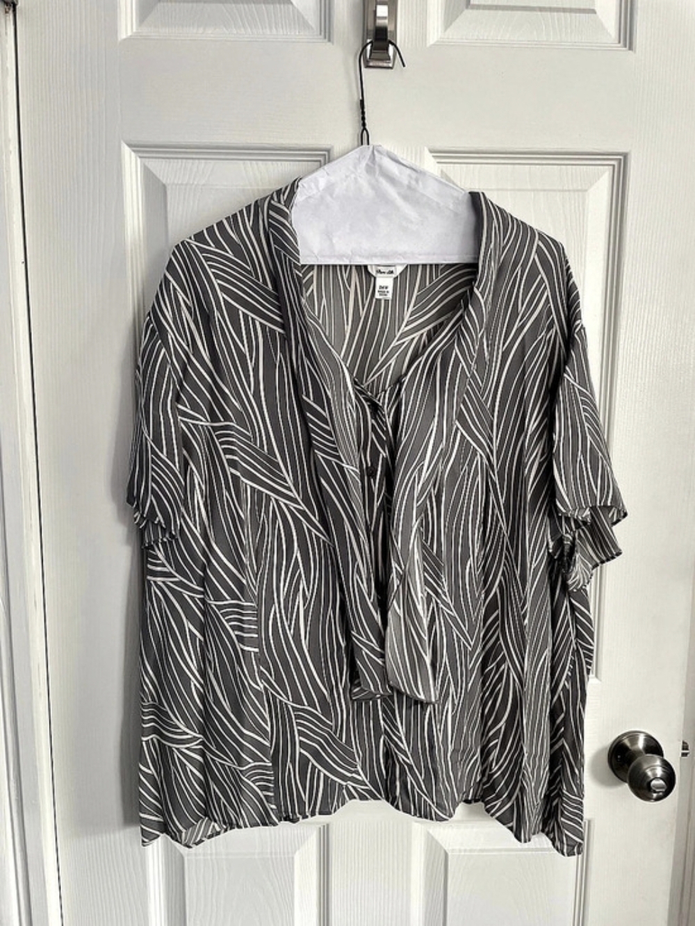 Talbots Abstract Silk Blouse Size 24W Like New